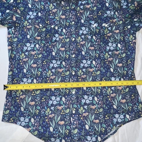 Rockmount Ranch Wear Tru-west Short Sleeve Shirt Large Hawaiian Rousseau Floral - Picture 7 of 16